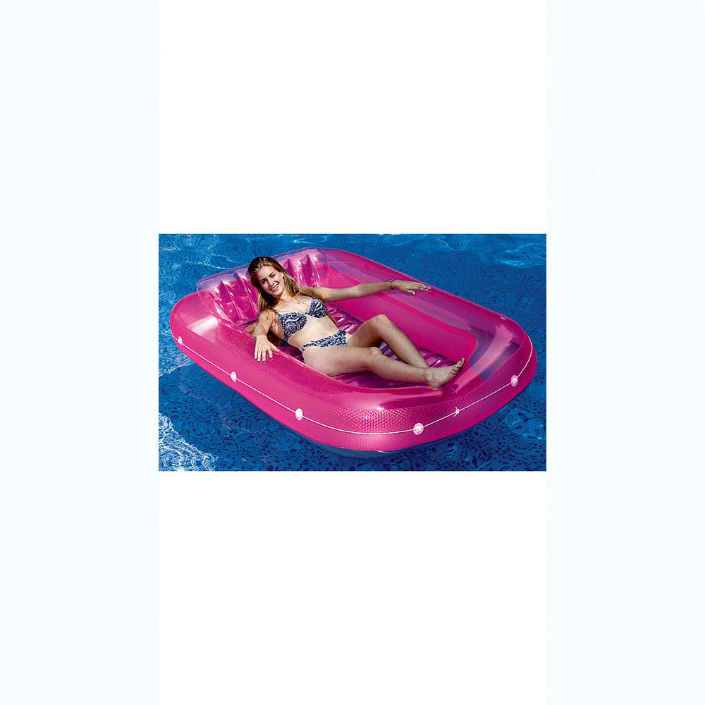 swimline 71 inch swimming pool inflatable suntan tub lounge water raft float