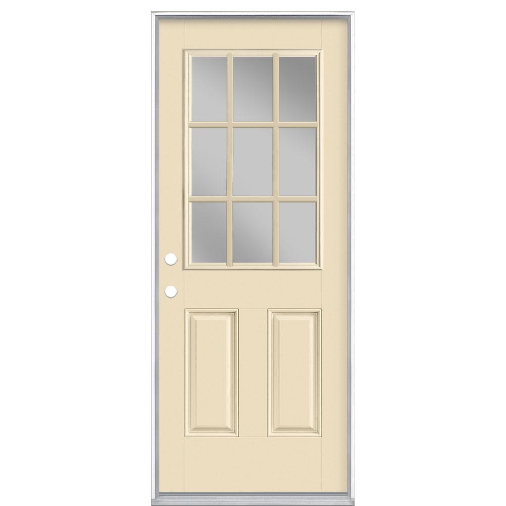 Masonite 32 In X 80 In 9 Lite Golden Haystack Right Hand Inswing