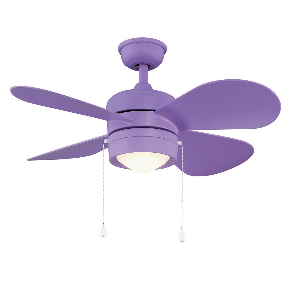 Home Decorators Collection Padgette 36 In Led Purple Ceiling Fan