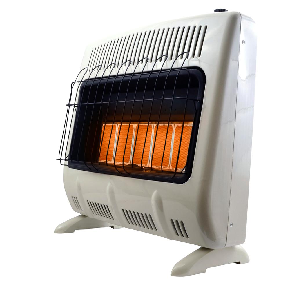 Heatstar 30 000 Btu Vent Free Radiant Natural Gas Heater With Thermostat And Blower Hssvfrd30ngbt The Home Depot