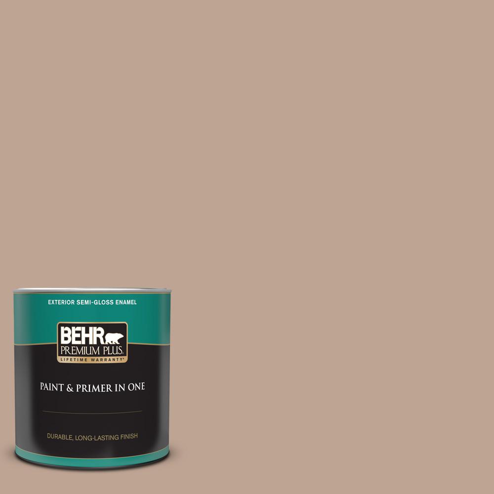 Behr Premium Plus 1 Qt 700d 4 Brown Teepee Semi Gloss Enamel Exterior Paint And Primer In One 540004 The Home Depot