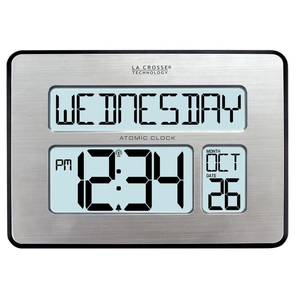 La Crosse Technology Backlight Atomic Full Calendar Digital Clock Atomic Full Calendar Digital Clock