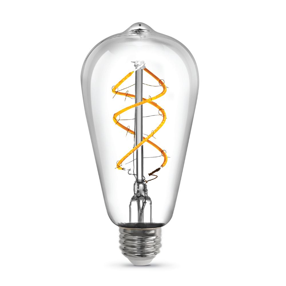 Environmentally Friendly Design Edison Light Bulbs Lighting 40w Equivalent Soft White 2150k St19 Dimmable Spiral Filament Led Vintage Style Clear Gl