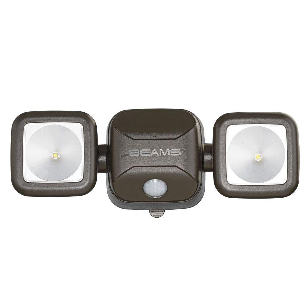 Mr Beams The Home Depot High Performance Bronze 500 Lumen Battery Operated Led Motion Security Light