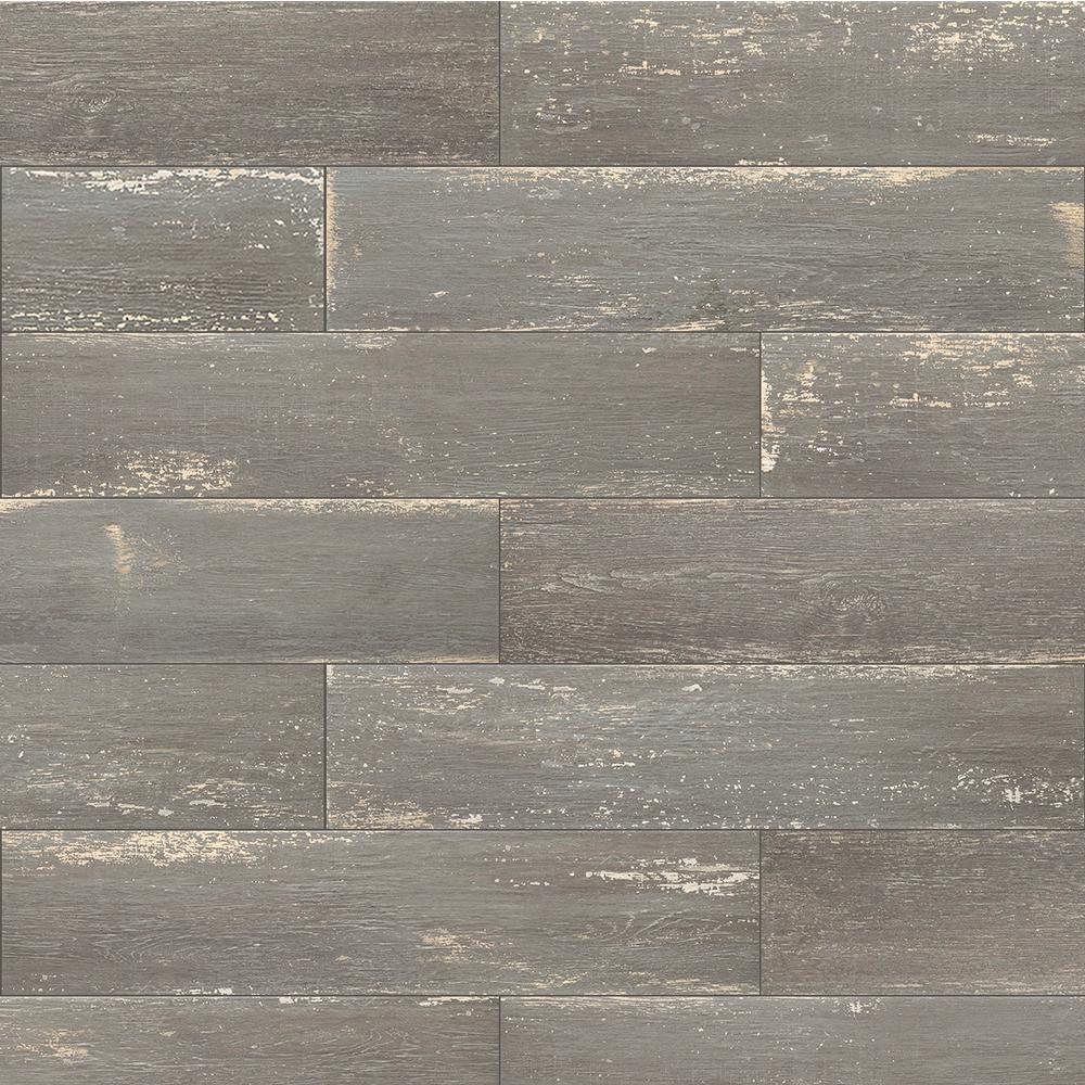 Florida Tile Home Collection Ember Ebony 8 in. x 36 in. Porcelain Floor