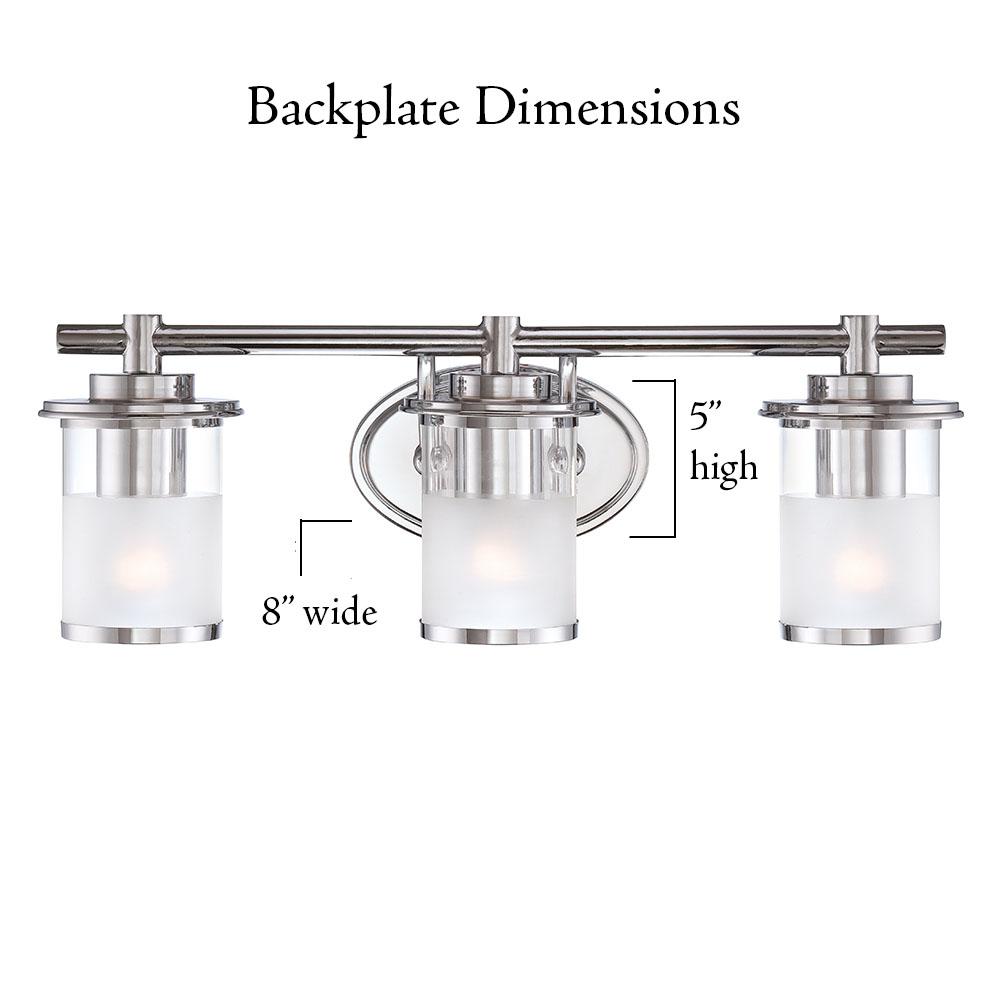 Designers Fountain Essence 3 Light Chrome Interior Incandescent Bath Vanity Light 6693 Ch The Home Depot