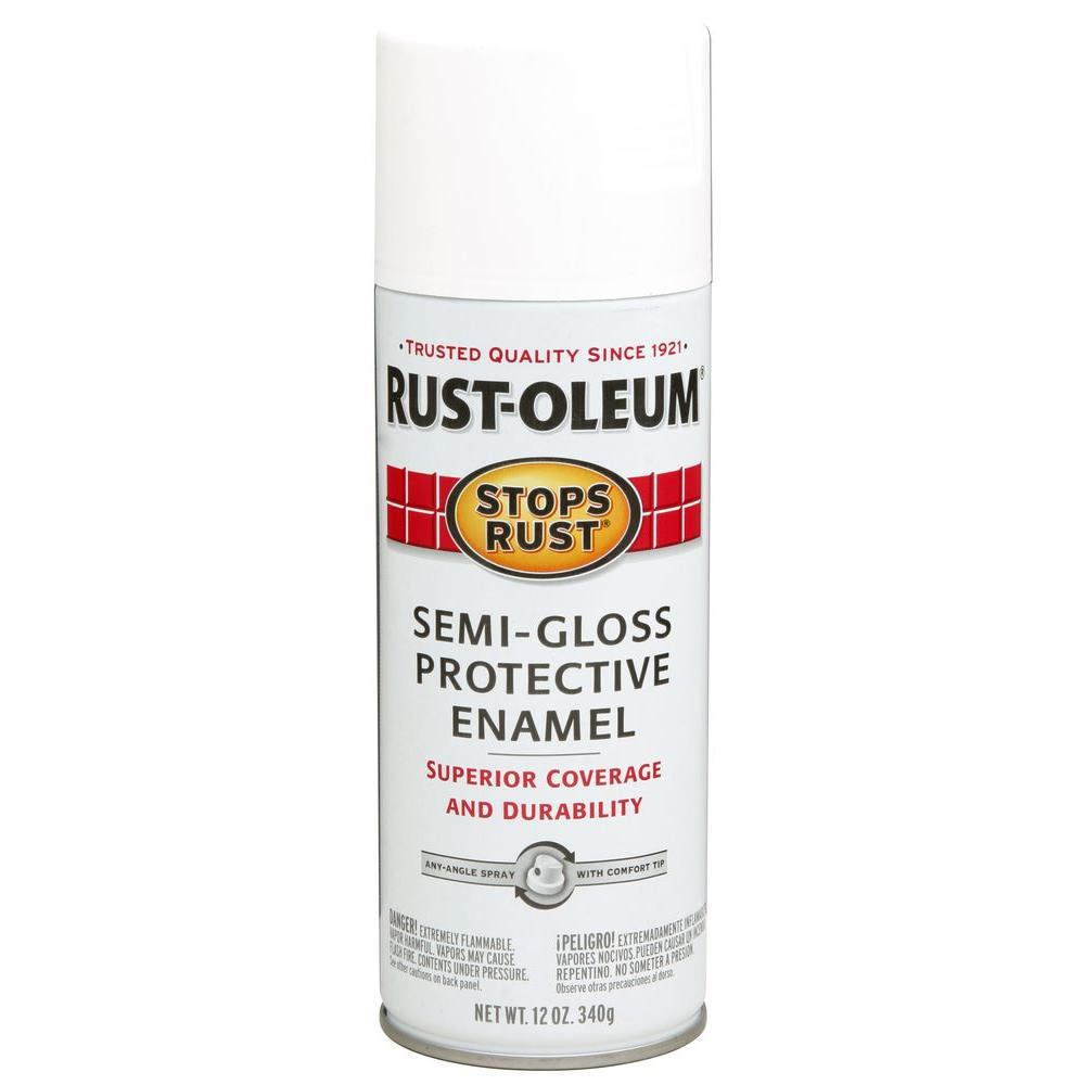 RustOleum Stops Rust 12 oz. SemiGloss White Protective Enamel Spray