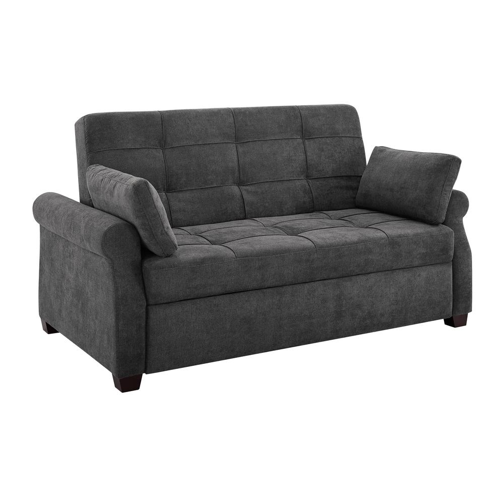 Serta Harrington Grey Queen Convertible Sofa Sa Hptsa3tm3011