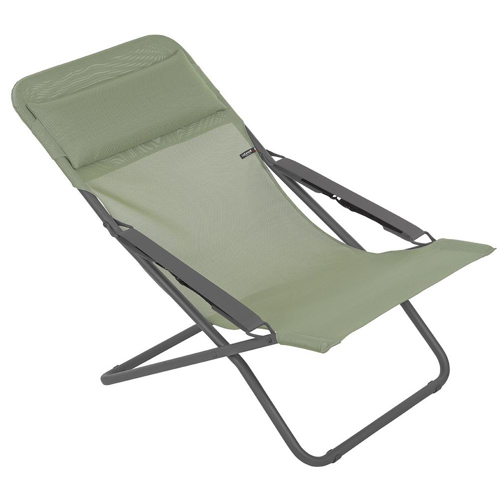 lafuma furniture transabed in moss green metal reclining lawn  chairlfm28638557  the home depot