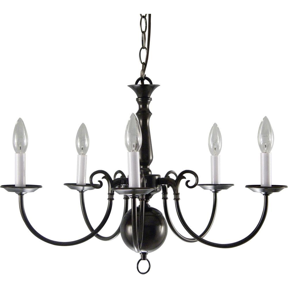 Volume Lighting 5 Light Antique Bronze Interior Chandelier Volume Lighting 5 Light Antique Bronze Interior Chandelier