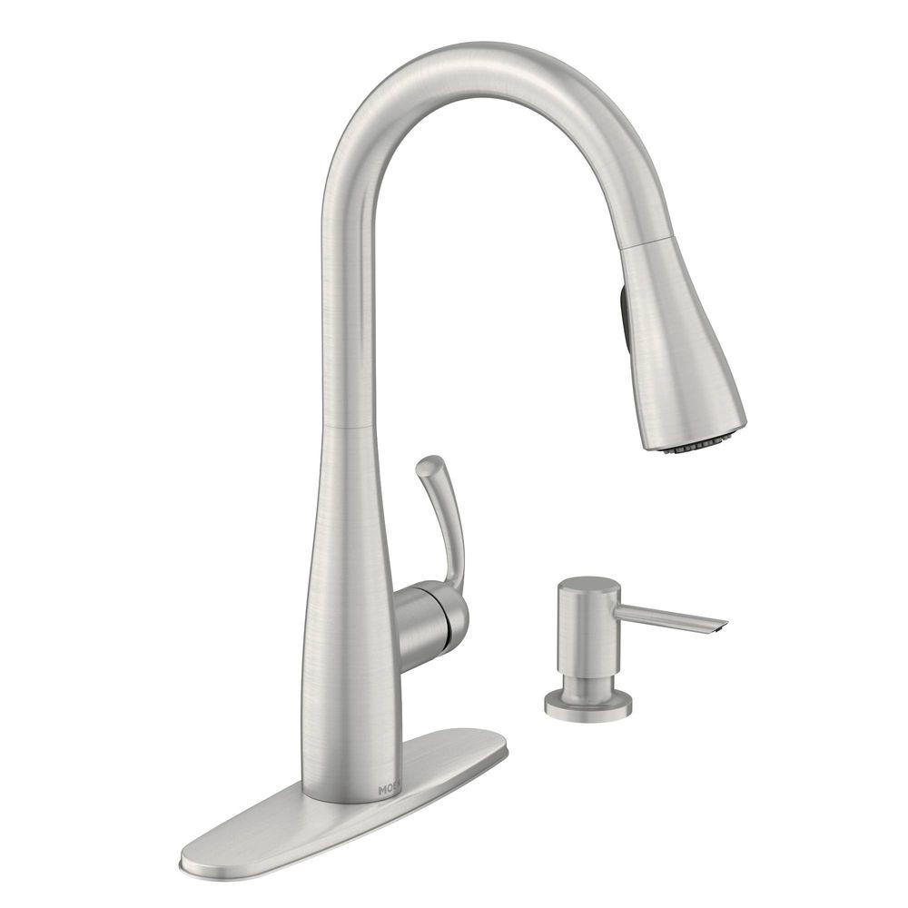 spot resist stainless moen pull down faucets 87014srs 64_1000