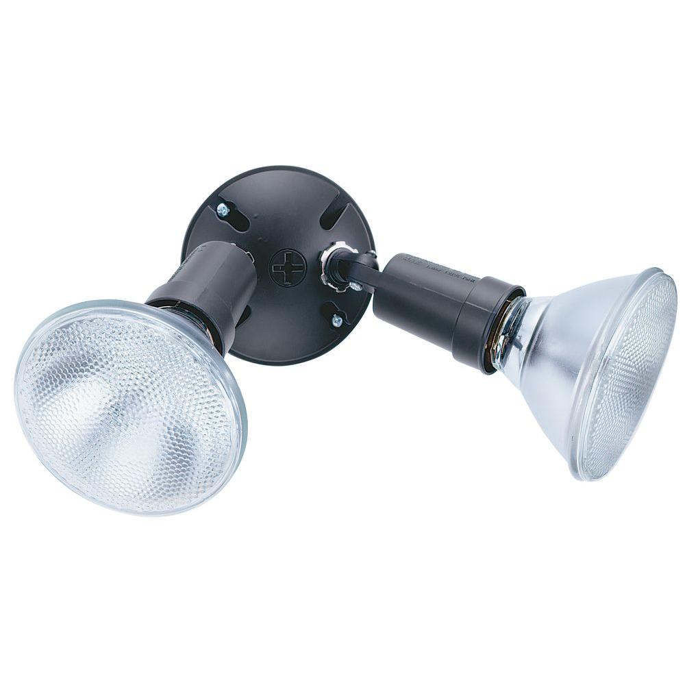 Lithonia Lighting 2 Lamp Outdoor Black Bronze Flood Light Ofth
