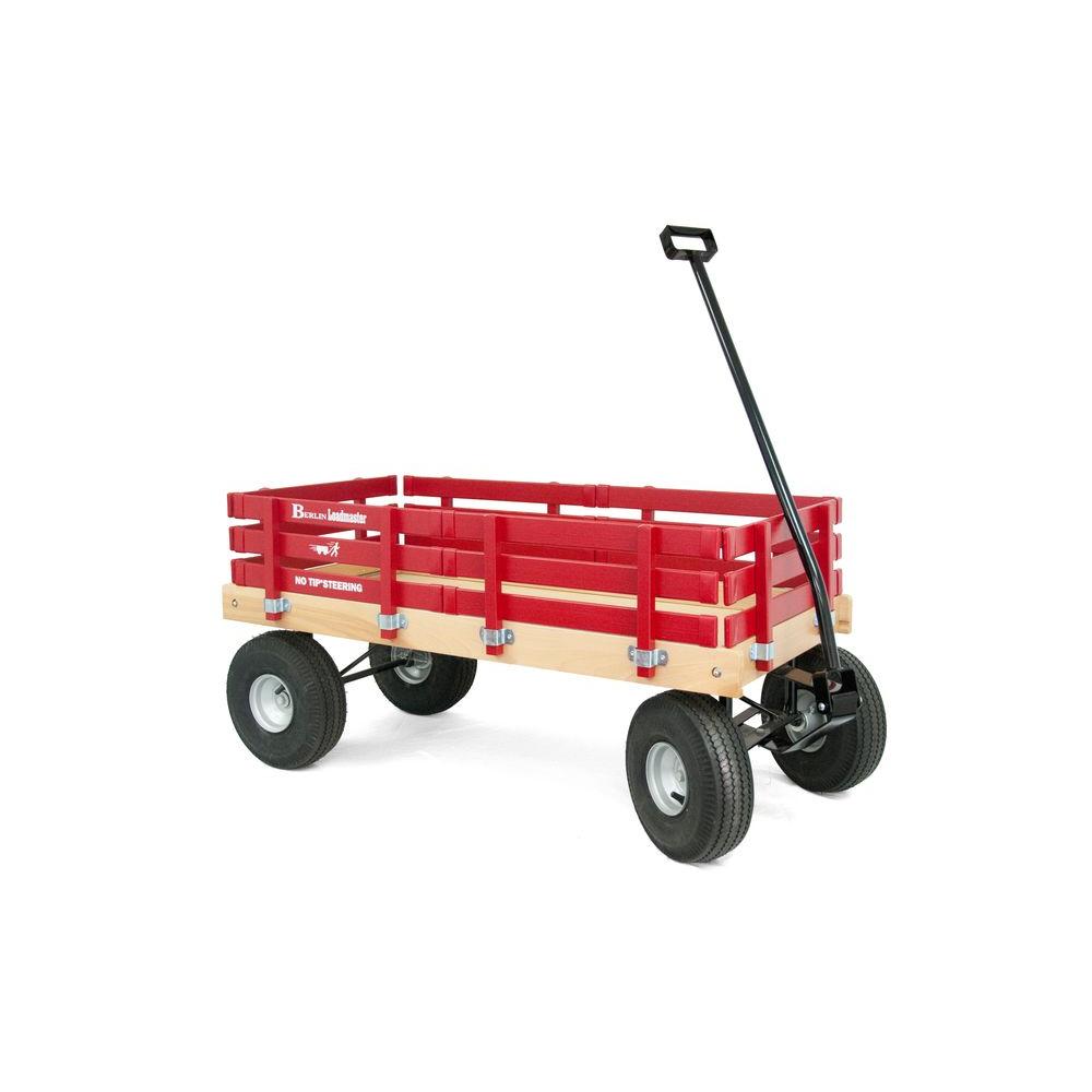 red wooden wagon