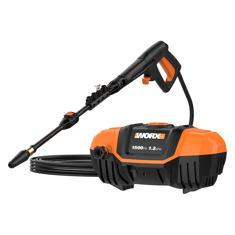 Worx 1500 PSI 1.2 GPM 13 Amp Cold Water Electric Pressure Washer