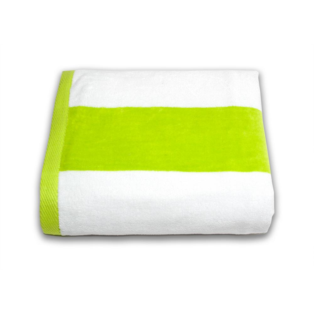 Espalma Tropical Cabana 100 Cotton Beach Towel In Lime 826719 The Espalma Tropical Cabana 100 Cotton Beach Towel In Lime