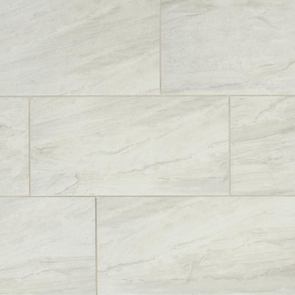 Daltile Plaza Nova White Image 12 in. x 24 in. Porcelain Floor and Wall