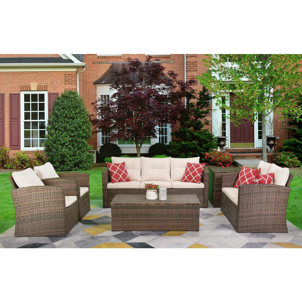 Wicker Patio Furniture Outdoors The Home Depot - Gardenline 6 Piece Patio Set Reviews Wicker Patio Furniture Outdoors The Home Depot - Gardenline 6 Piece Patio Set Reviews