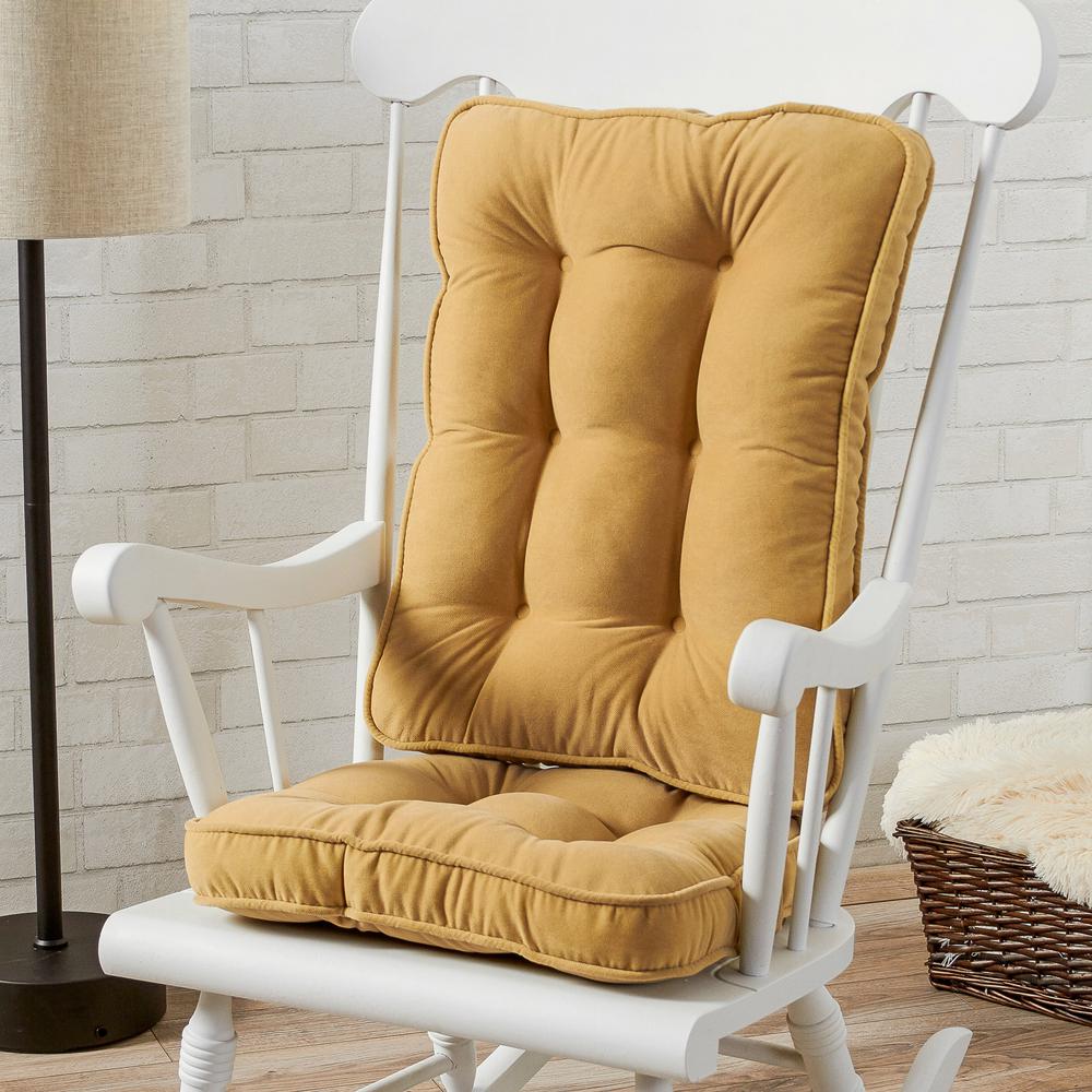 Greendale Home Fashions Hyatt Cream 2 Piece Rocking Chair Cushion