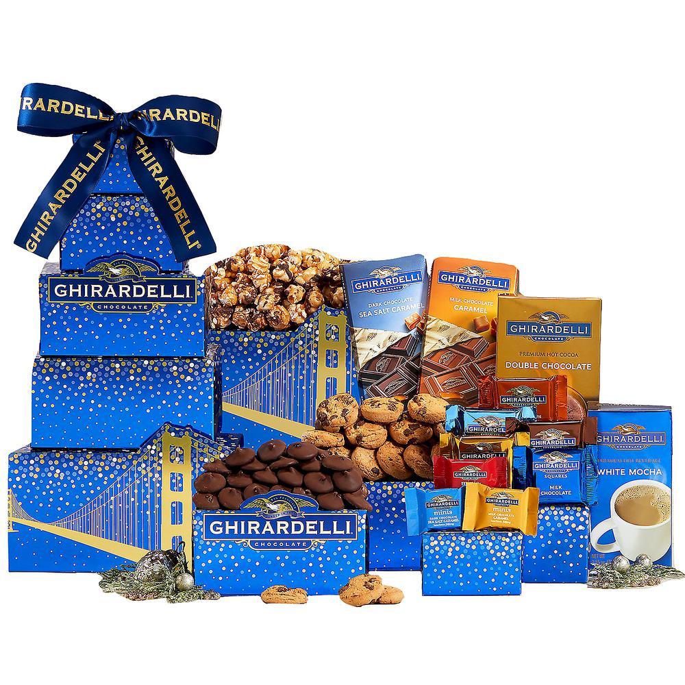 Wine Country Gift Baskets Deluxe Ghirardelli Tower And Chocolate