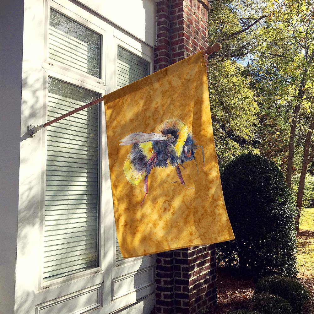 Caroline S Treasures 28 In X 40 In Polyester Bee On Gold Flag Canvas House Size 2 Sided Heavyweight 8850chf The Home Depot