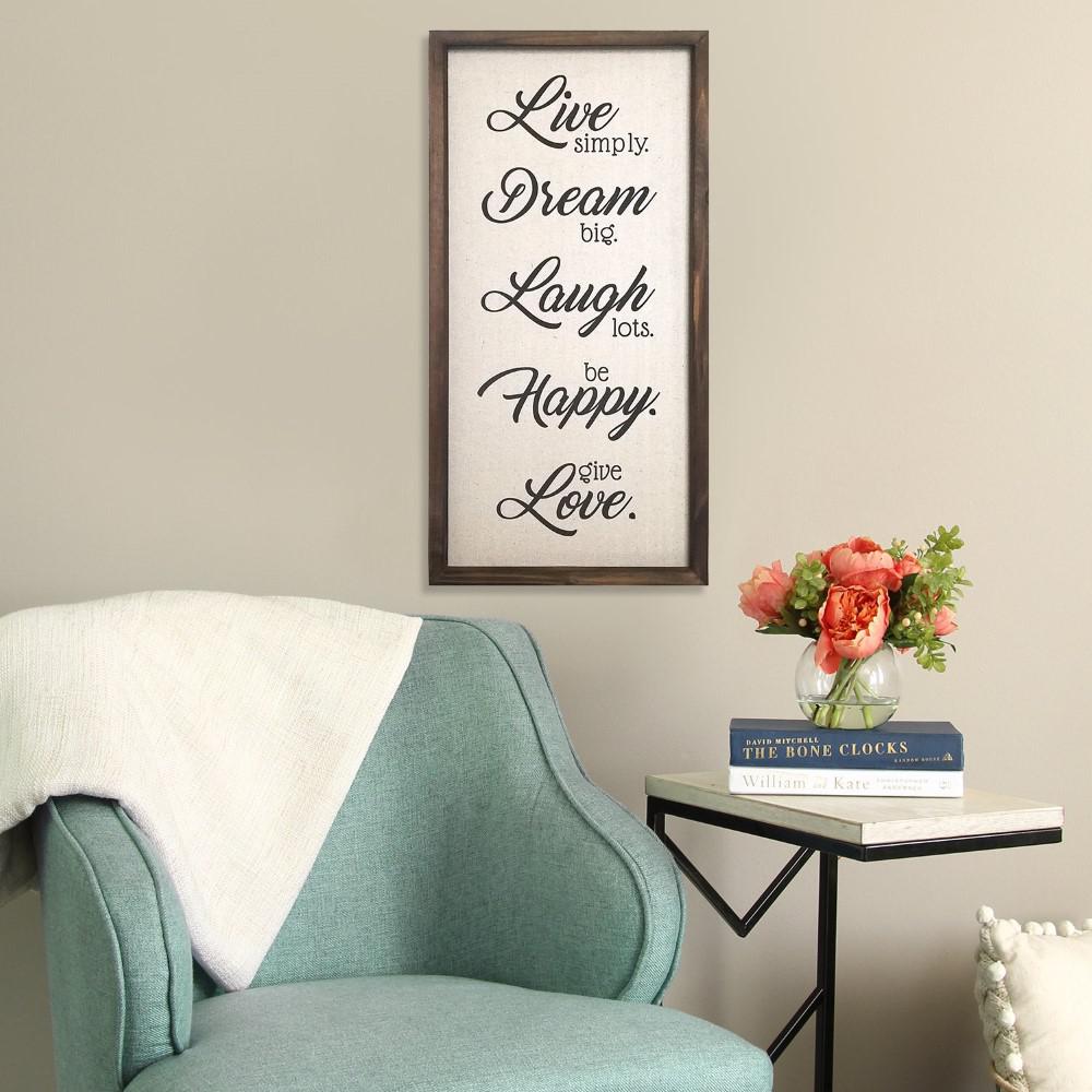 Homeroots 12 In X 1 24 Neutral Live Dream Laugh Live Dream Laugh