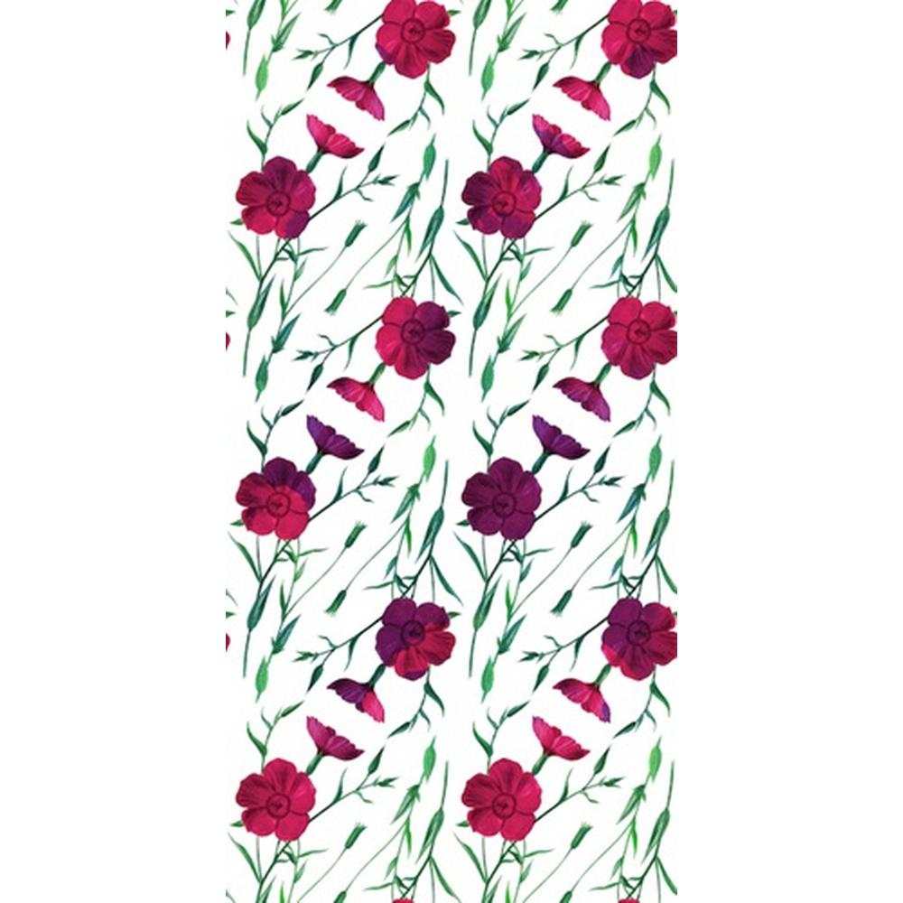 CGSignLab Crimson Flax Flower by Circle Art Group Removable Wallpaper