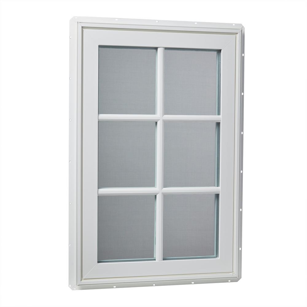 TAFCO WINDOWS 18 In X 24 In Single Hung Vinyl Window White