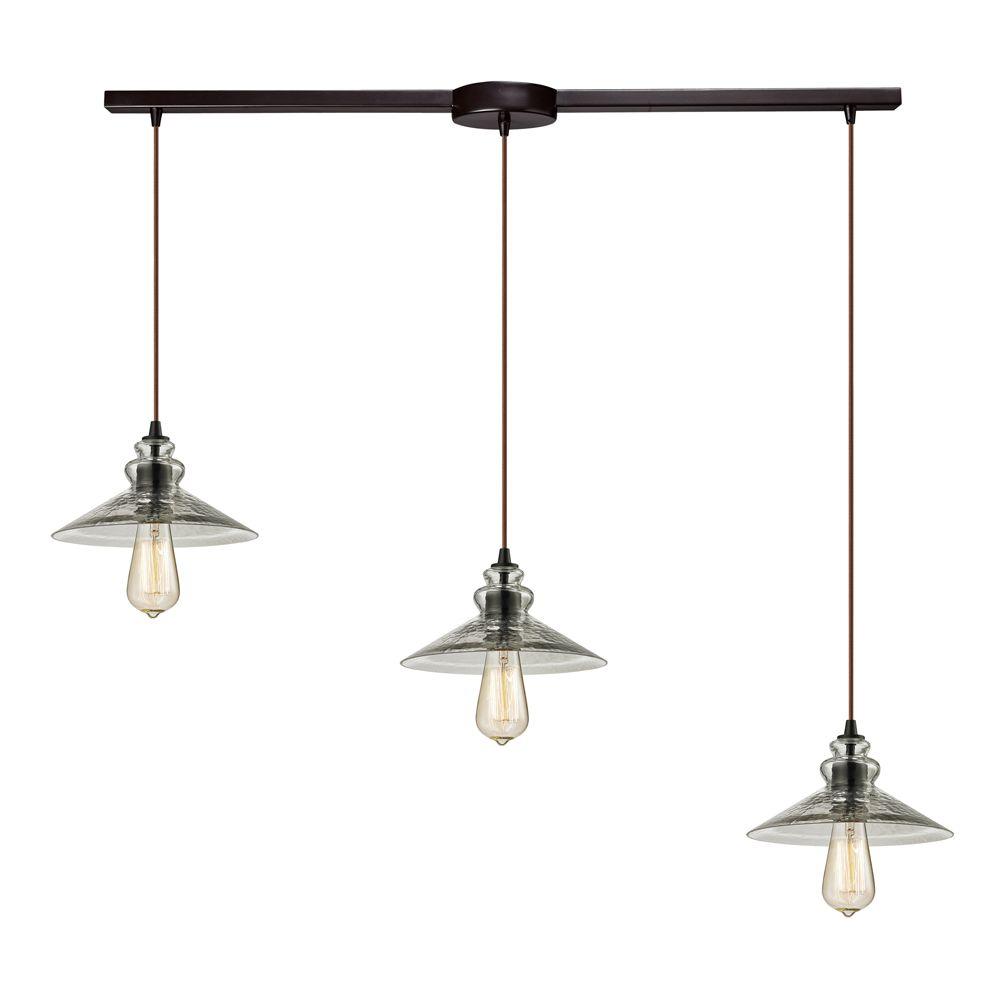 Titan Lighting Hamrade Collection 3 Light Oil Rubbed Bronze Mini Pendant