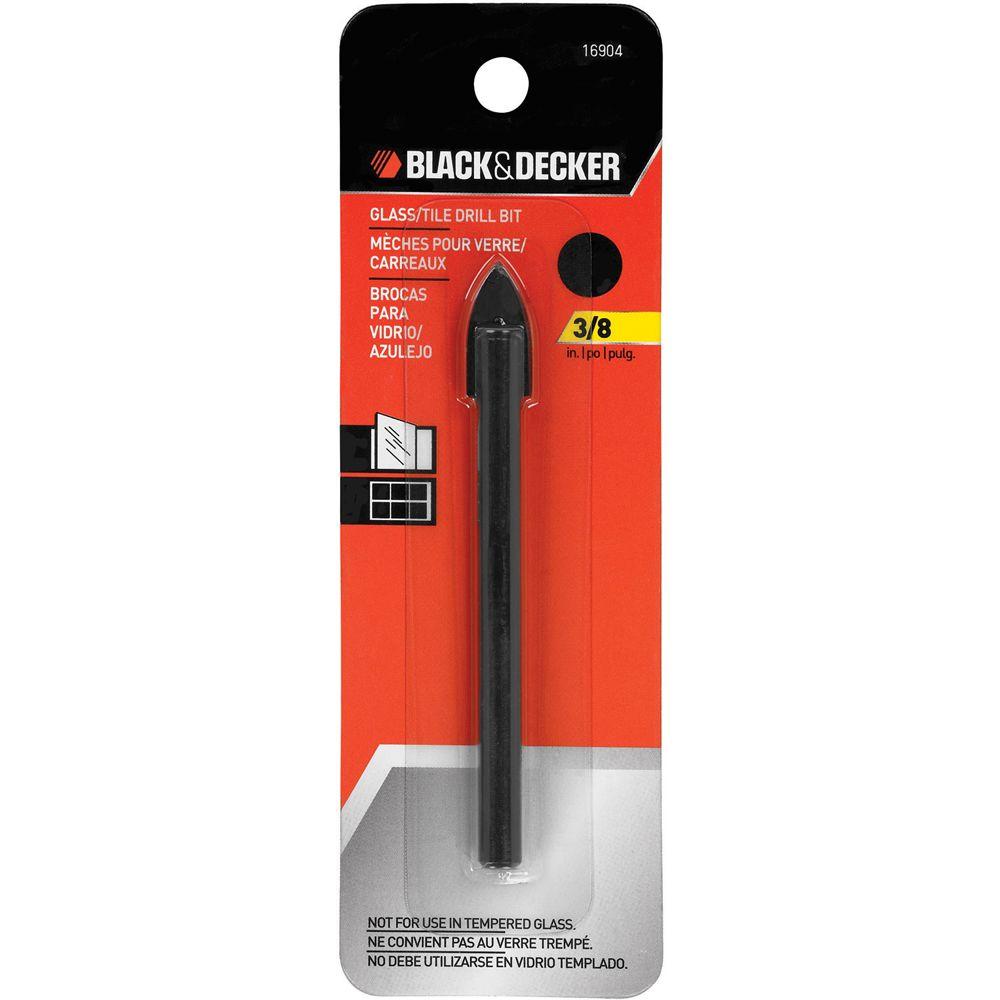BLACK+DECKER 3/8 in. x 37/8 in. Carbide Glass/Tile Drill Bit16904 S