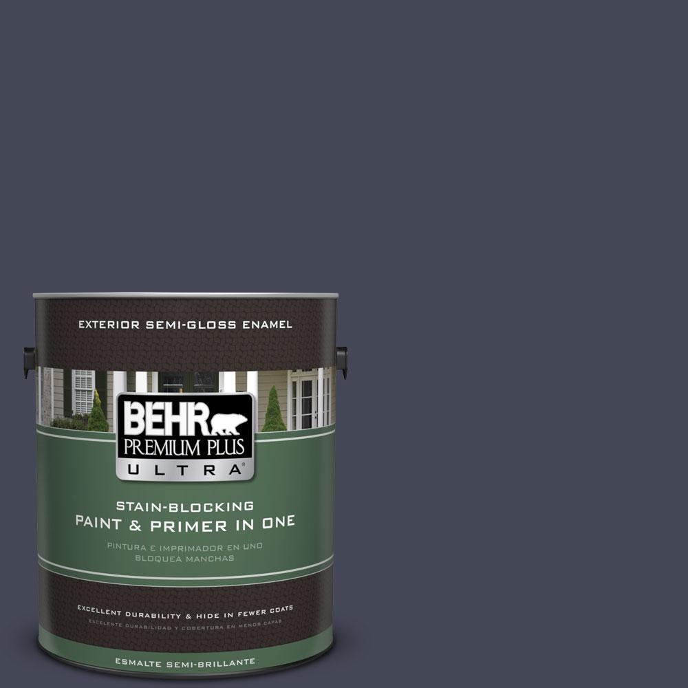 BEHR Premium Plus Ultra 1gal. PPU1519 Black Sapphire SemiGloss