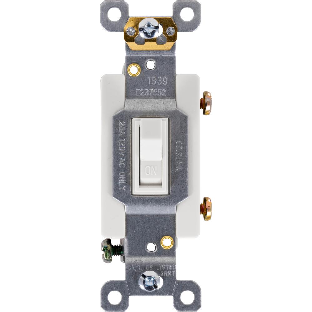 Ge Heavy Duty Single Pole Grounding Toggle Switch White Ge Heavy Duty Single Pole Grounding Toggle Switch White