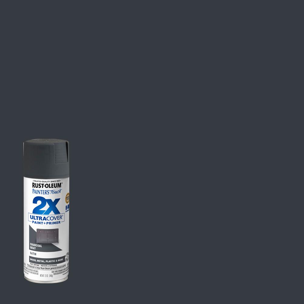paint spray charcoal rust oleum gray satin 2x touch painter purpose general oz