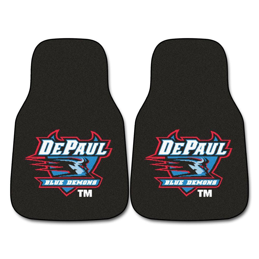 Fanmats Ncaa Depaul University Heavy Duty 2 Piece 18 In X 27 In