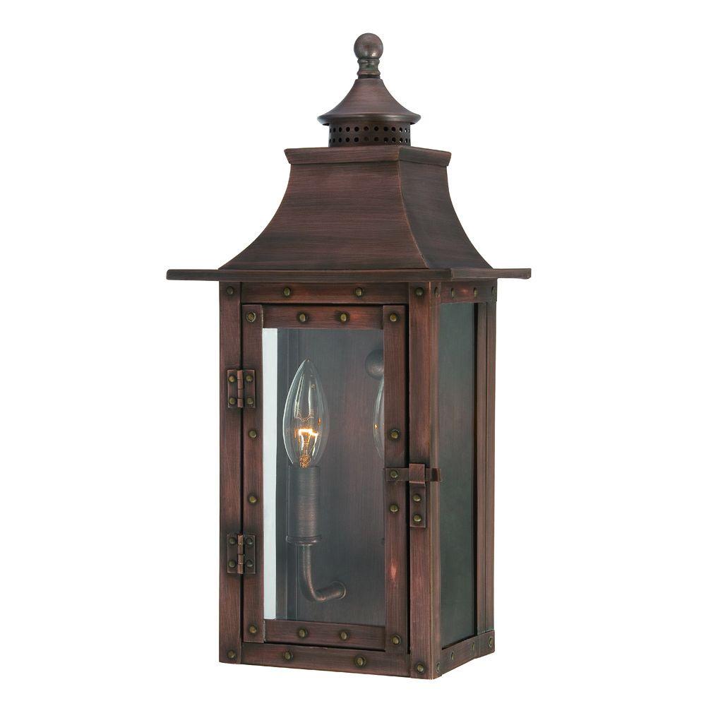 Acclaim Lighting St. Charles Collection 2Light Copper Patina Outdoor