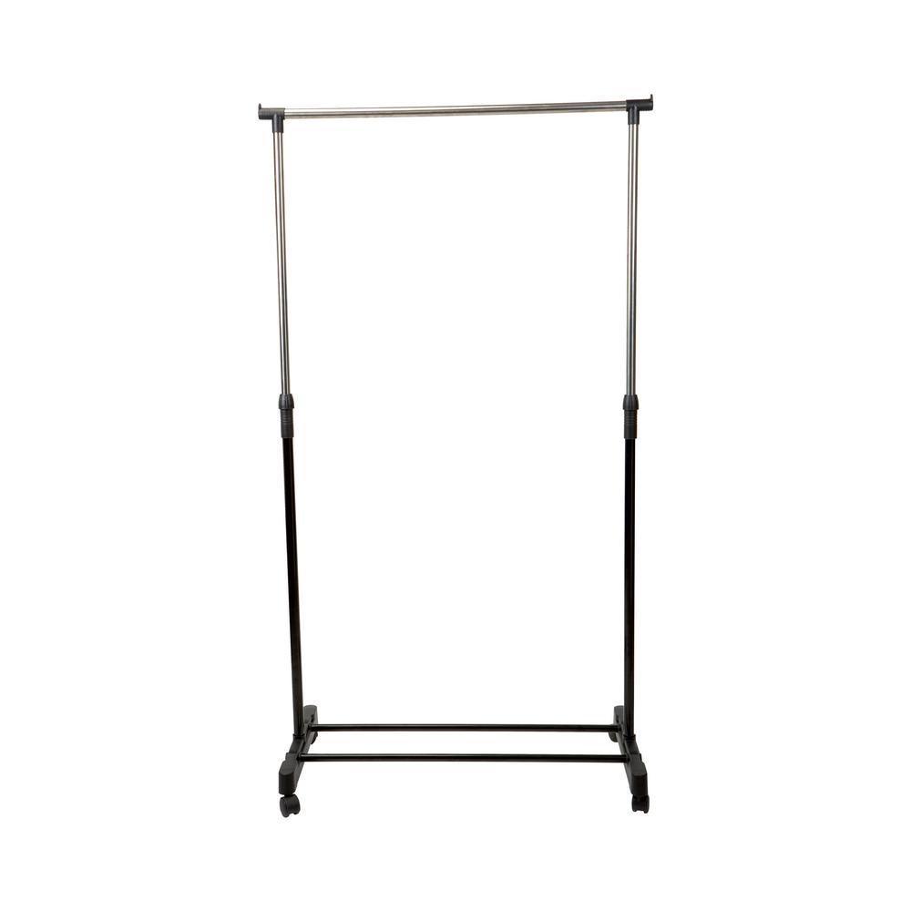 Simplify Single Tier Adjustable Height Rolling Garment Rack27110 The