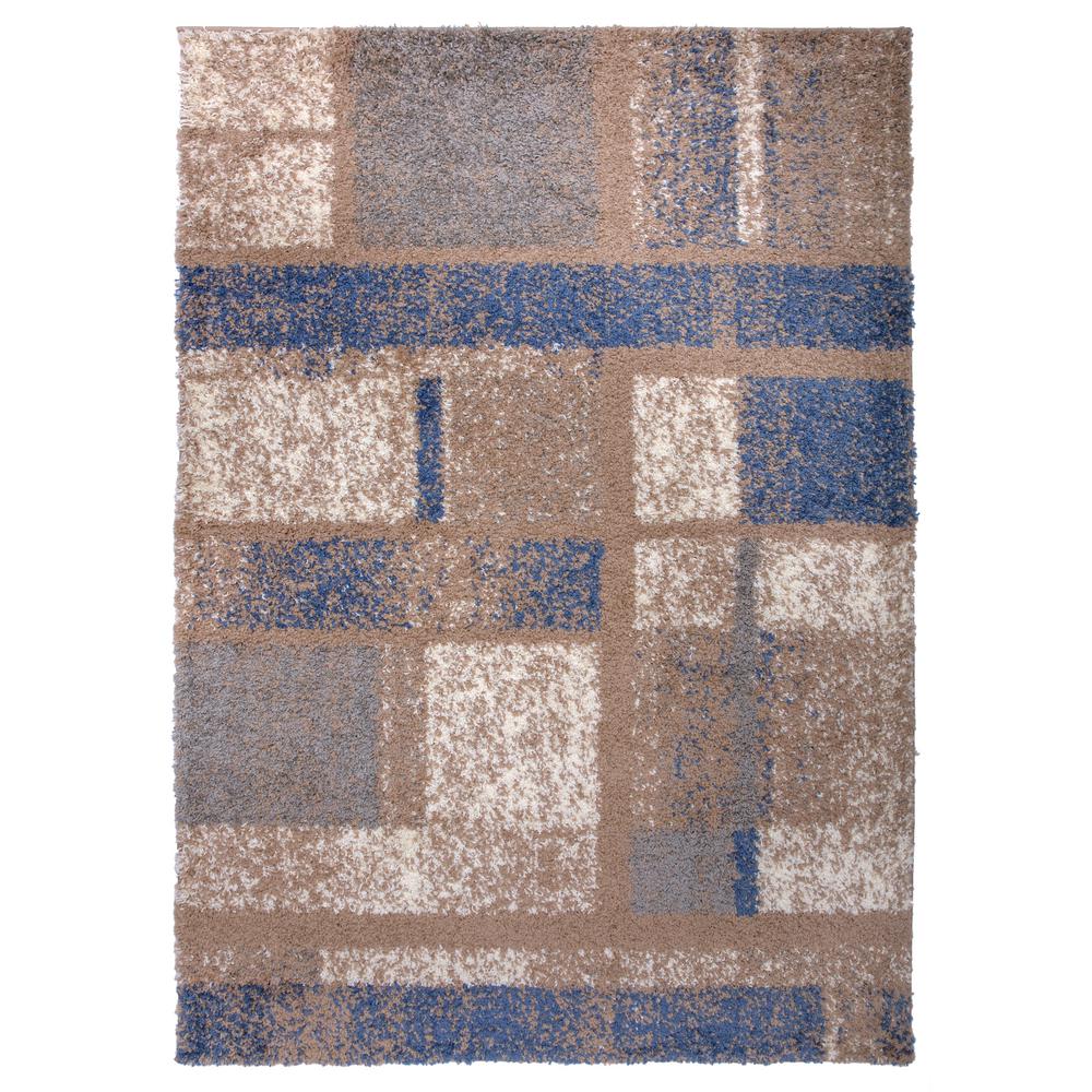 World Rug Gallery Cozy Contemporary Geometric Bo Area 3 X 5 Blue