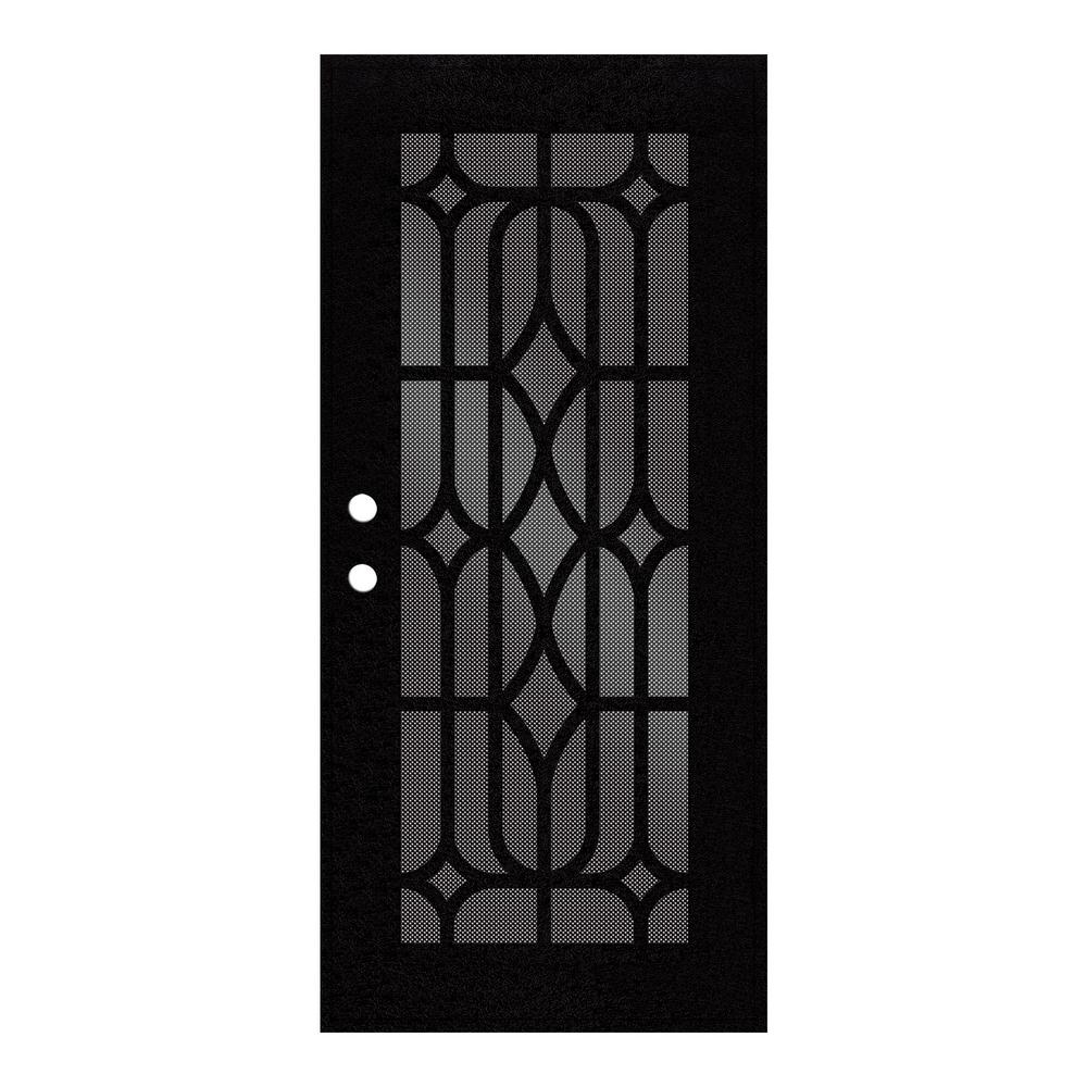 Unique Home Designs 36 inch x 80 inch Essex Black Right-Hand Surface Mount... by Unique Home Designs