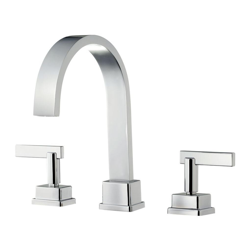 Belle Foret Schon 2 Handle Deck Mount Roman Tub Faucet In Chrome