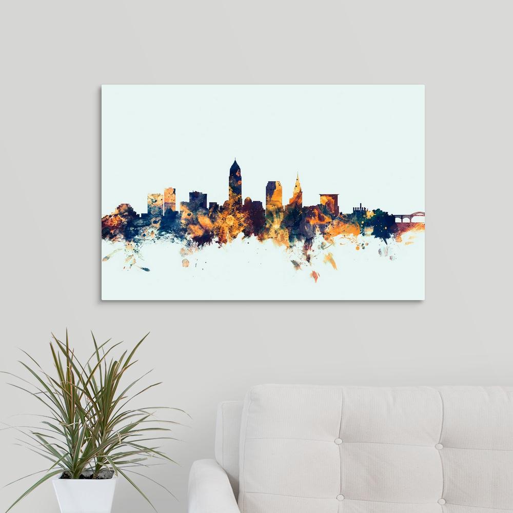 Greatbigcanvas 30 In X 20 Cleveland Ohio Skyline By Michael Tompsett Canvas Wall Art 2448195 24 30x20 The Home Depot - Cleveland Wall Art Greatbigcanvas 30 In X 20 Cleveland Ohio Skyline By Michael Tompsett Canvas Wall Art 2448195 24 30x20 The Home Depot - Cleveland Wall Art