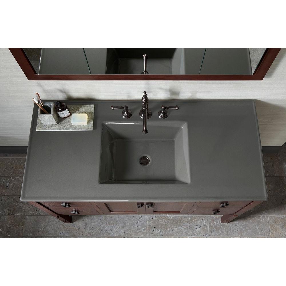 Kohler Ceramic Impressions 49 In Vanity Top With Basin In White Impressions K 2783 8 G81 The Home Depot
