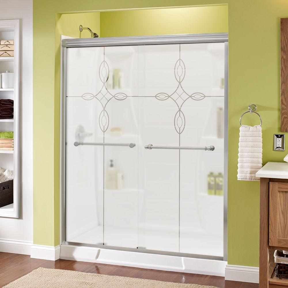 Delta Silverton 60 in. x 70 in. SemiFrameless Sliding Shower Door in