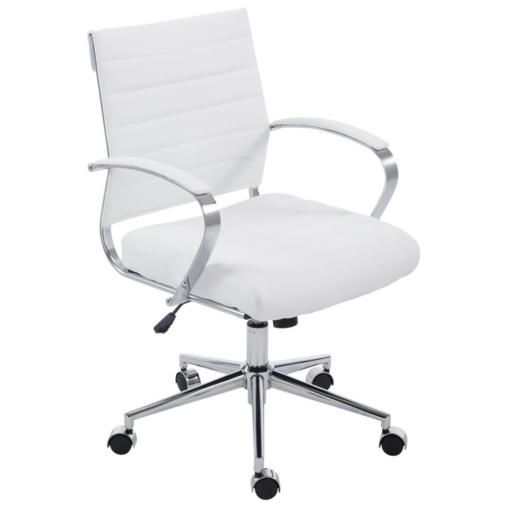 Poly And Bark Tremaine White Office Chair Hd 252 Whi The Home Depot