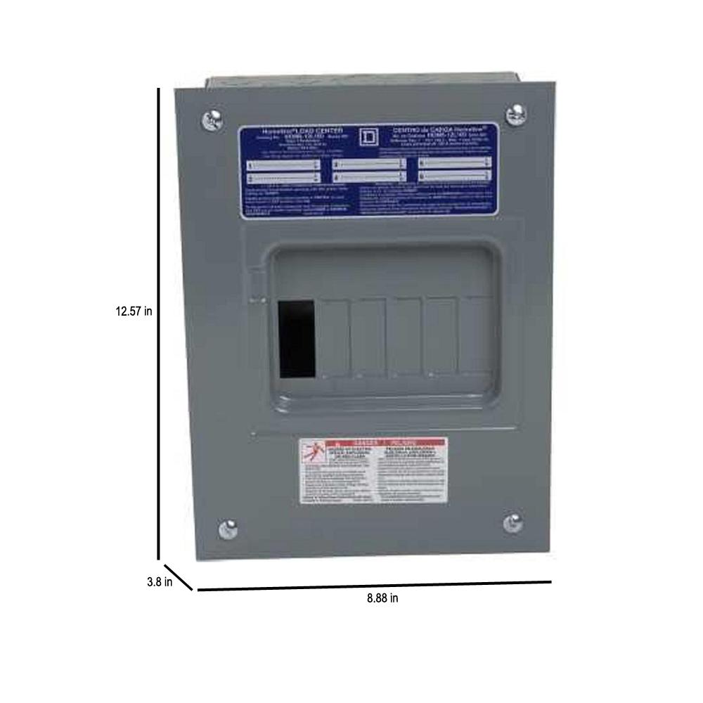 Square D Schneider Electric Sc2040m125pf Homeline Solar Ready 125a 20 Space Ring Type Semi Flush Mount Csed With Qom2125vh And A L Style Hub Graybar Store