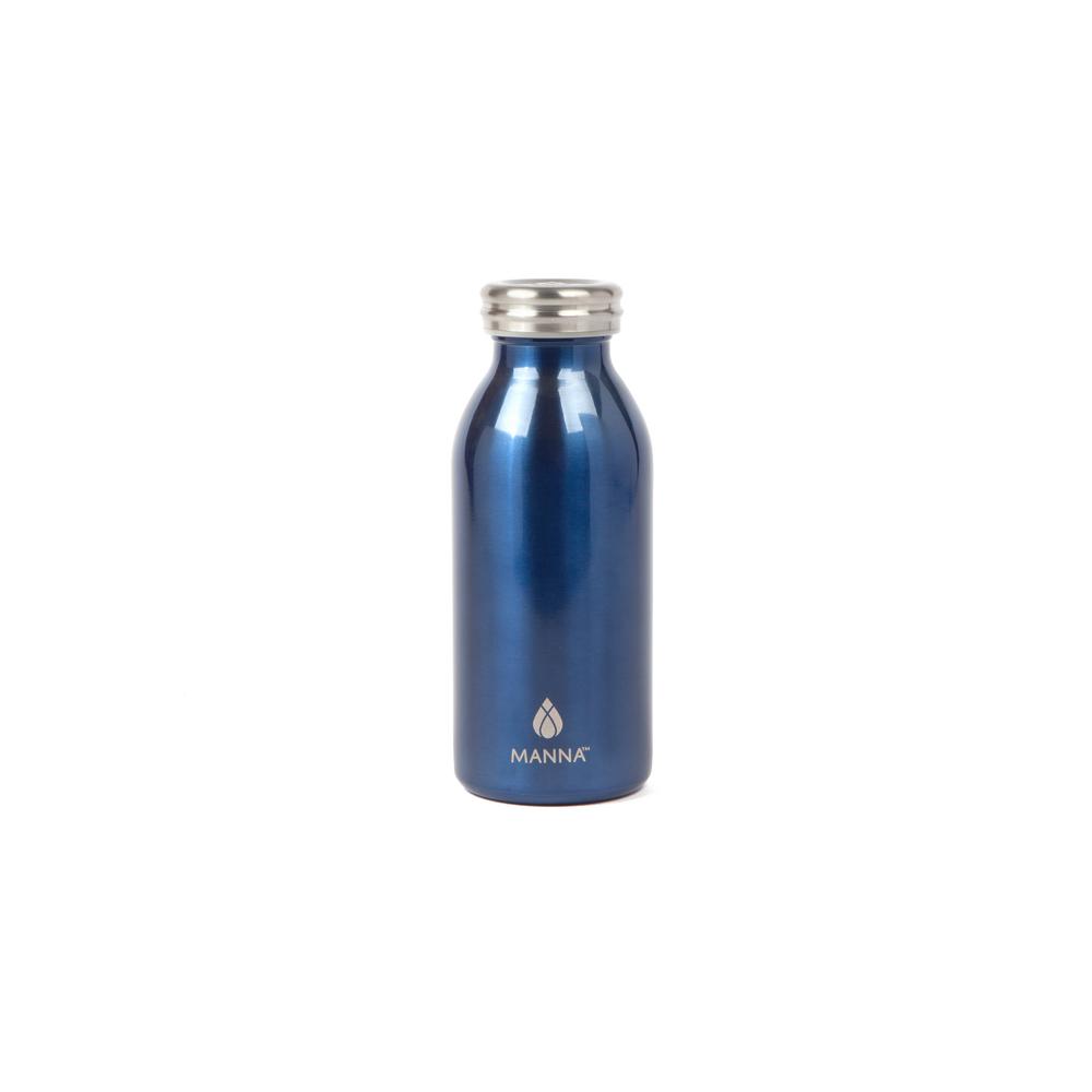 Manna Retro 12 oz. Navy Double Wall Stainless Steel Bottle