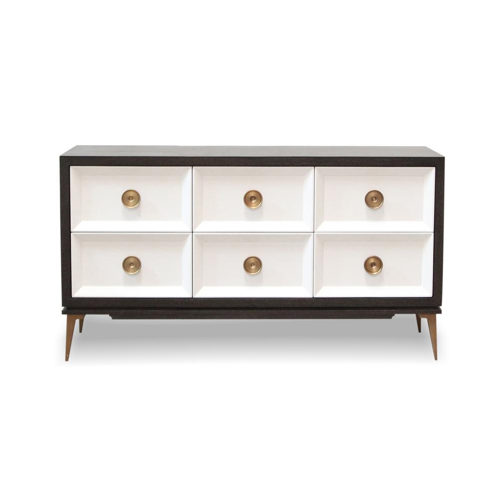 Yosemite Home Decor Paloma Ebony And Blanco Black White Console