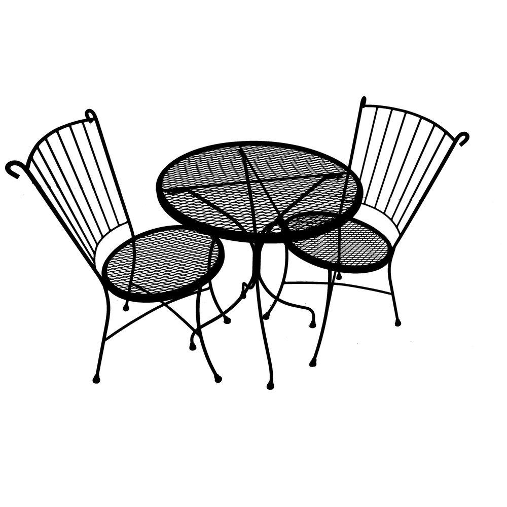 Hampton Bay 3Piece Patio Bistro Set70206240305157 The Home Depot