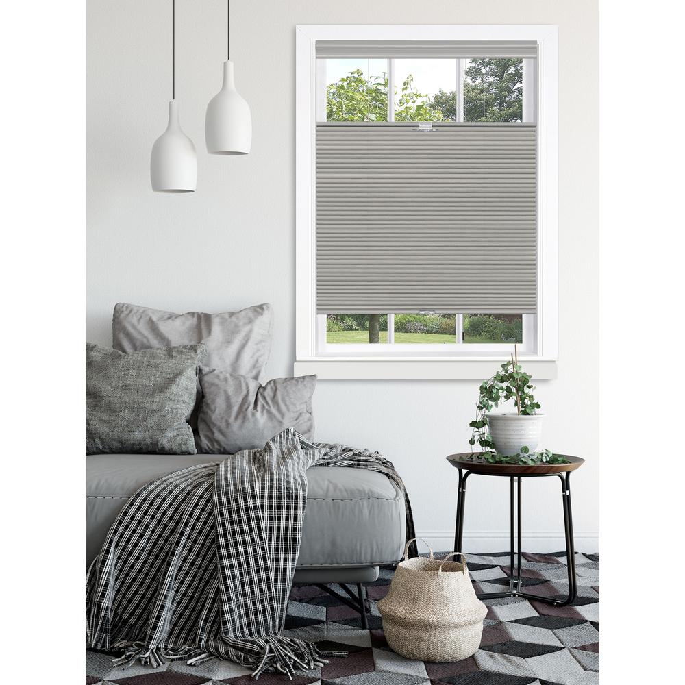 White ACHIM Honeycomb Cordless Polyester Pleated Cellular Shade