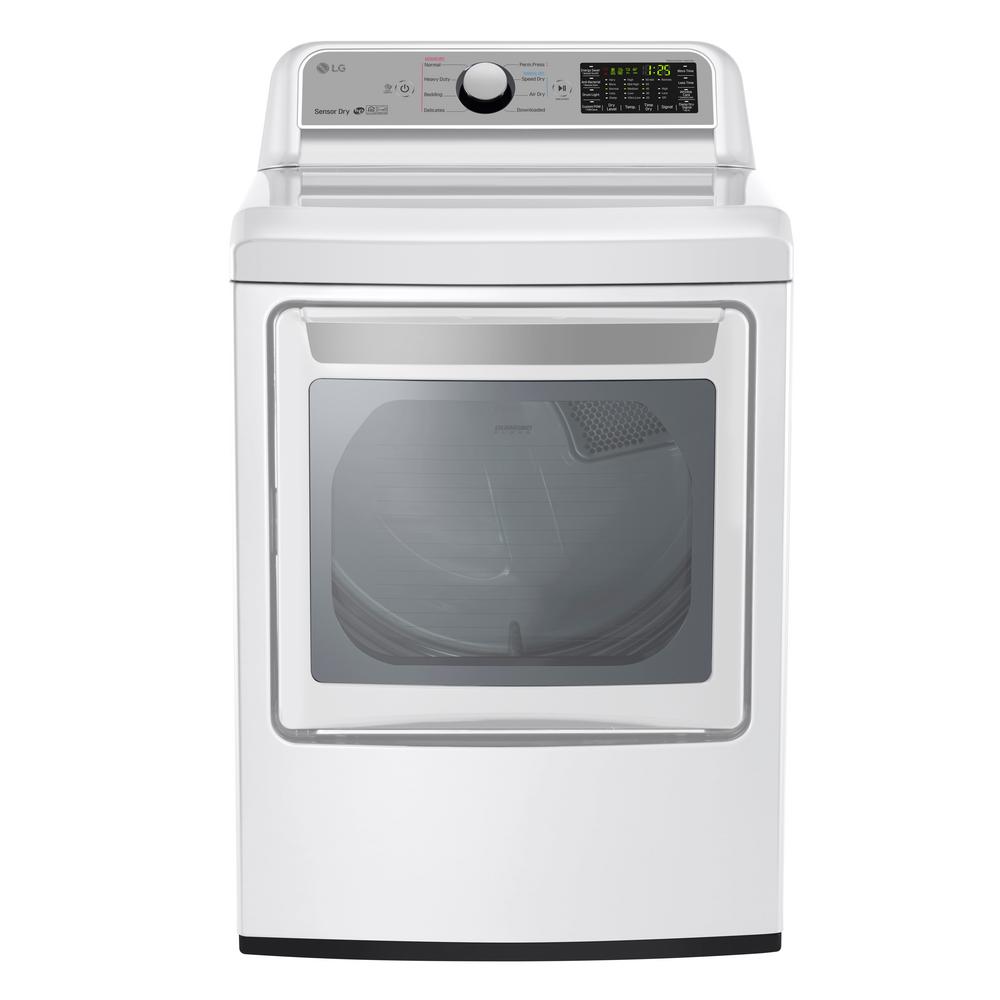 LG Electronics 7.3 cu. ft. Electric Dryer in White, ENERGY STAR