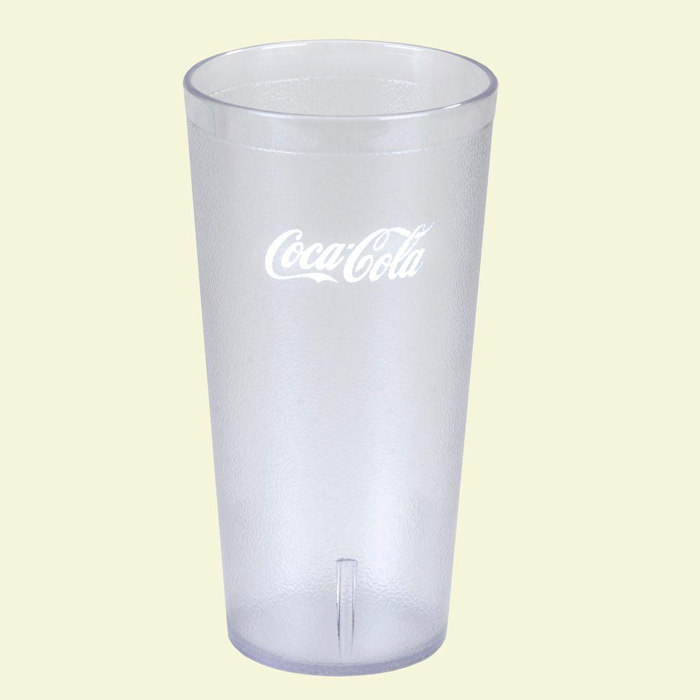 Carlisle 16 Oz San Plastic Stackable Tumbler In Clear With Coca San Plastic Stackable Tumbler In Clear With Coca Cola Logo Case