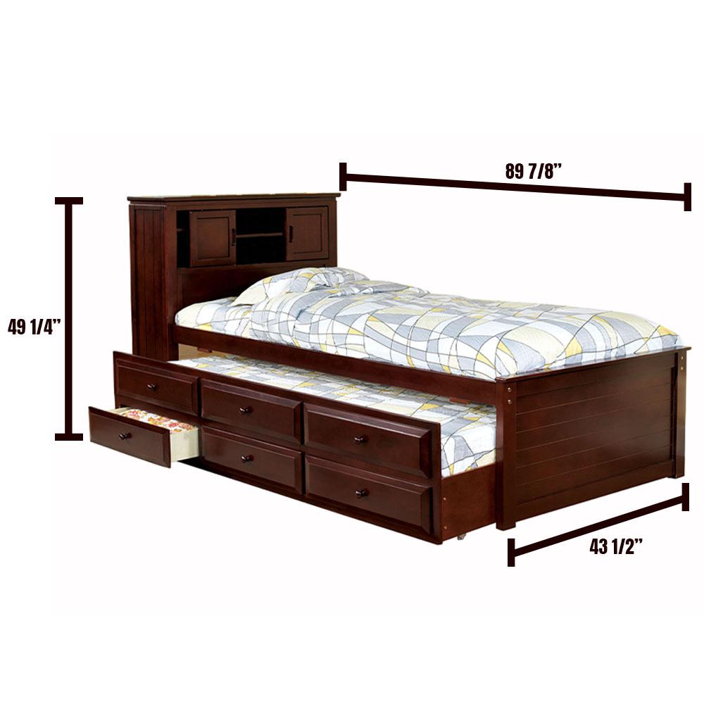 William S Home Furnishing South Land Twin Bed In Cherry Cm7763ch Bed The Home Depot